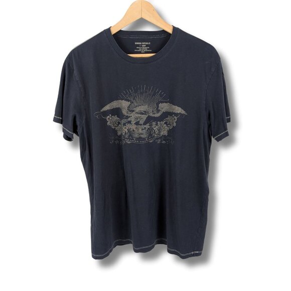 Banana Republic Other - Banana Republic Graphic Eagle T-Shirt Men’s Large Black Cotton Distressed